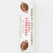 Bannière de football pour personnes âgées diplômée (Vertical)