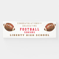 Bannière de football pour personnes âgées diplômée