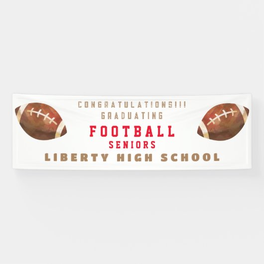 Bannière de football pour personnes âgées diplômée (Horizontal)