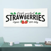 Bannière de fraises fraîches cuites pour les fermi (Salon professionnel)