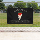 Bannière de fraises recouverte de chocolat blanc p (En situation)