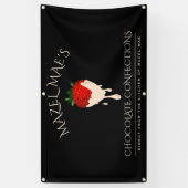 Bannière de fraises recouverte de chocolat blanc p (Vertical)