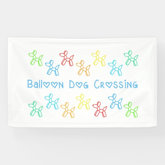 Bannière de franchissement de chiens de ballon (Horizontal)