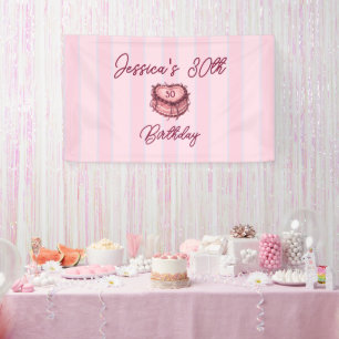 Bannière de gâteau à cœur Coquette