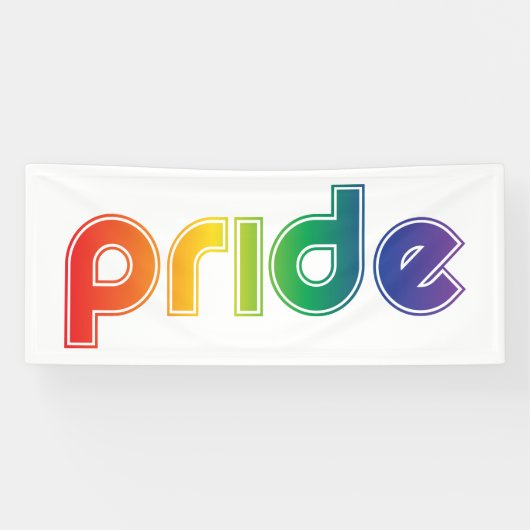 Bannière de Gay pride de texte arc-en-ciel (Horizontal)