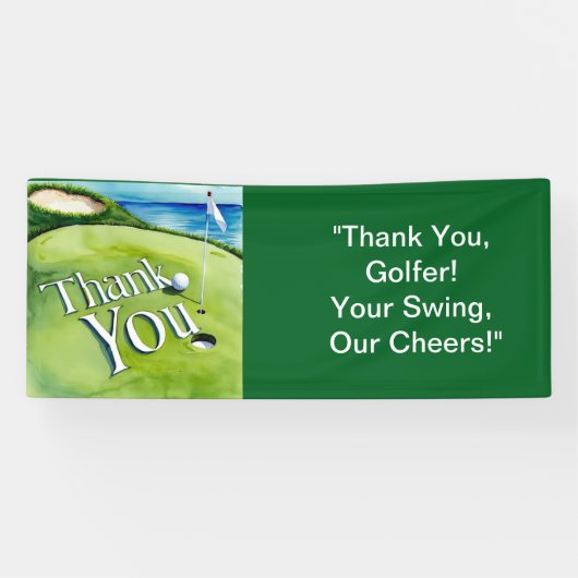 Bannière de golf Merci pour la partie de golf (Horizontal)