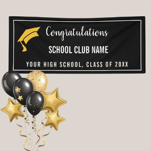 Bannière de graduation Black Custom Club