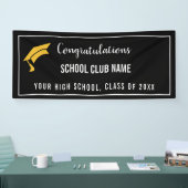 Bannière de graduation Black Custom Club (Salon professionnel)