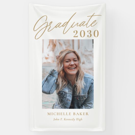 Bannière de graduation de couleur EDITABLE au char (Vertical)