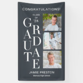 Bannière de graduation de couleur modifiable de ch (Vertical)