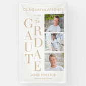 Bannière de graduation de couleur modifiable de ch (Vertical)