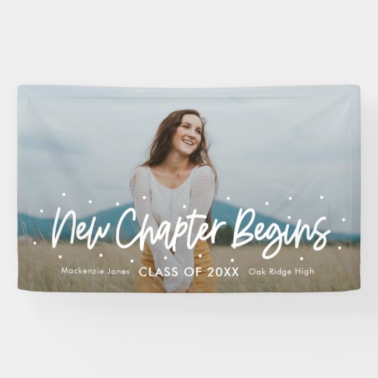 Bannière de graduation de couleur modifiable d'Out (Horizontal)