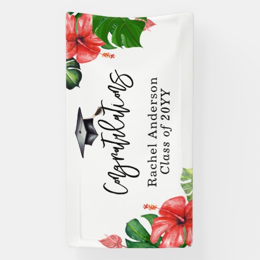 Bannière de graduation de la Monstère Tropicale Vi (Verticale)