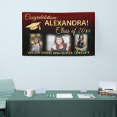 Bannière de graduation de l'effet de filtre de fon (Salon professionnel)