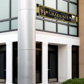 Bannière de graduation de photos en noir et or ext (Bâtiment extérieur)