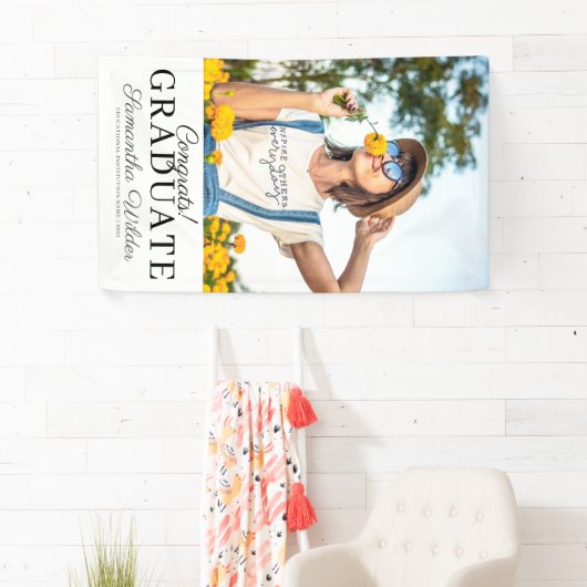 Bannière de graduation du nom du script photo (En situation)