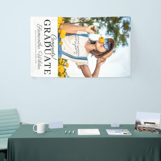 Bannière de graduation du nom du script photo (Salon professionnel)