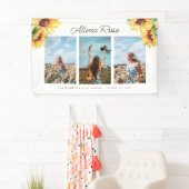 Bannière de graduation du tournesol aquarelle (En situation)