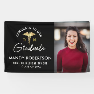 bannière de graduation en soins infirmiers simples