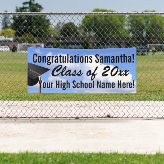 Bannière de graduation extérieure personnalisée Ci (En situation)