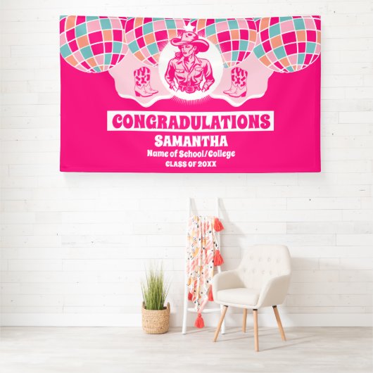 Bannière de graduation Extra Large Space Cowgirl 2 (Insitu)