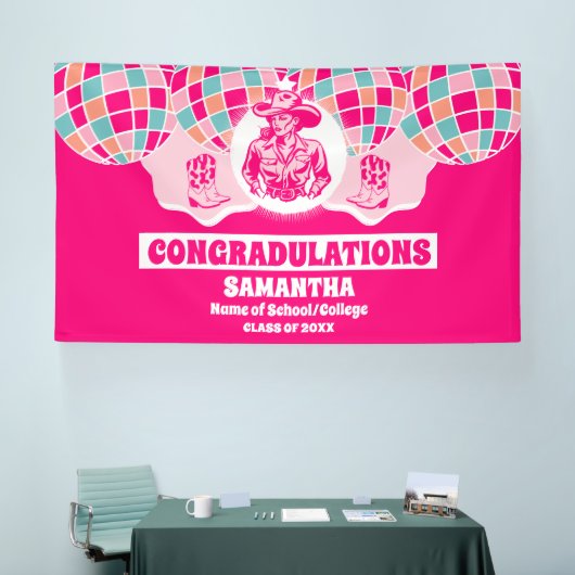 Bannière de graduation Extra Large Space Cowgirl 2 (Salon professionnel)