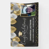 Bannière de graduation Gold et Silver Balloons (Verticale)