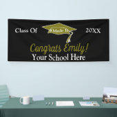 Bannière de graduation personnalisée - 2,5 po x 6  (Salon professionnel)