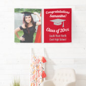 Bannière de graduation photo personnalisée en gris (En situation)