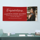 Bannière de graduation rouge (Salon professionnel)