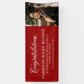 Bannière de graduation rouge (Vertical)