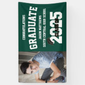 Bannière de graduation verte moyenne photo (Vertical)