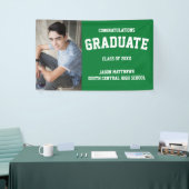 Bannière de graduation verte simple photo (Salon professionnel)