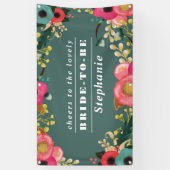 Bannière de grande Fête des mariées Turquoise rose (Vertical)