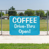Bannière de guichet automatique COFFEE Ouvert ! (Insitu)