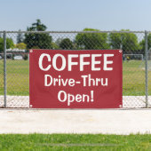 Bannière de guichet automatique COFFEE Ouvert ! (Insitu)