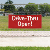 Bannière de guichet Drive-Thru Ouvert ! (En situation)