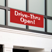 Bannière de guichet Drive-Thru Ouvert ! (Bâtiment extérieur)