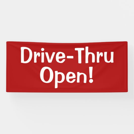 Bannière de guichet Drive-Thru Ouvert ! (Horizontal)