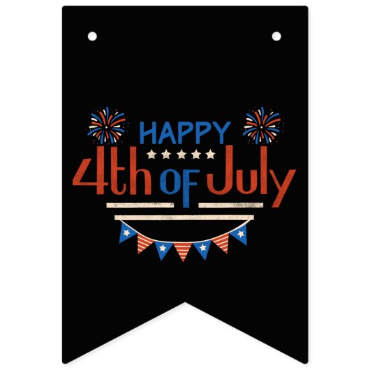 Bannière de guirlande du Jour de l'Indépendance du (Deuxième drapeau)