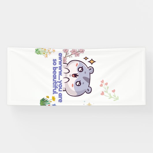 Bannière de hamster à l'esthétique mignonne (Horizontal)
