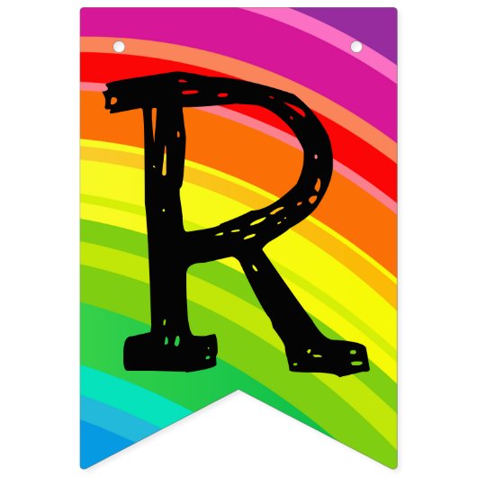 Bannière de jauge à queue noire Rainbow "V" (Troisième drapeau)