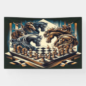 Bannière de jeu d'échecs fantastique Chevalier Str (Horizontal)