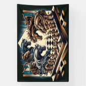 Bannière de jeu d'échecs fantastique Chevalier Str (Verticale)