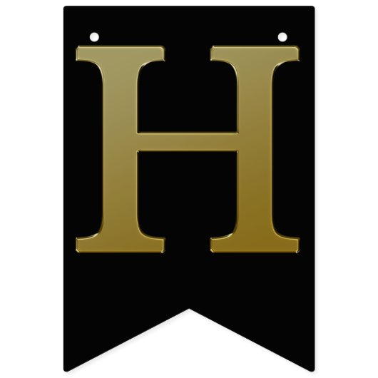 Bannière de jonction Gold Happy Birthday (Deuxième drapeau)