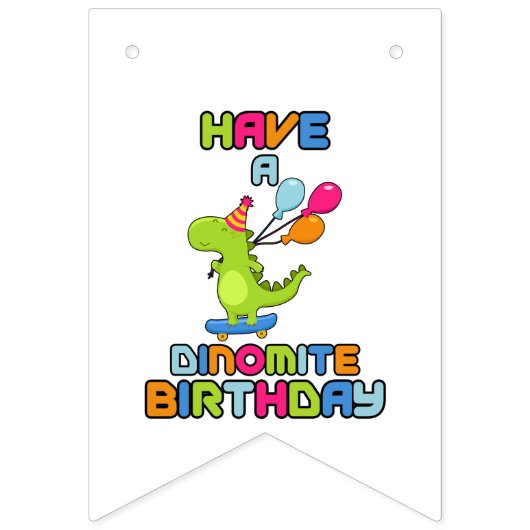Bannière de Joyanniversaire Dinomite (Deuxième drapeau)