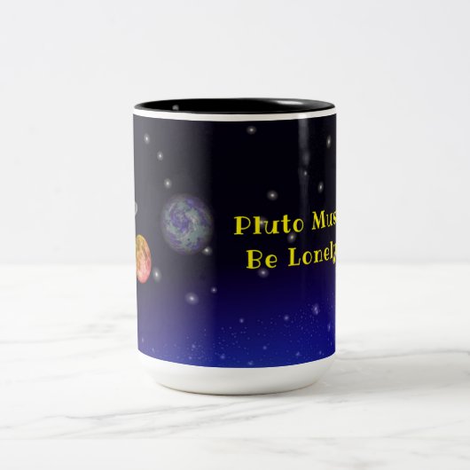 Bannière de la bannière Mug 'Pluto must be Lonely' (Centre)