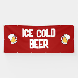 Bannière de la bière froide glacée