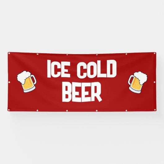 Bannière de la bière froide glacée (Horizontal)