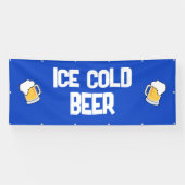 Bannière de la bière froide glacée (Horizontal)
